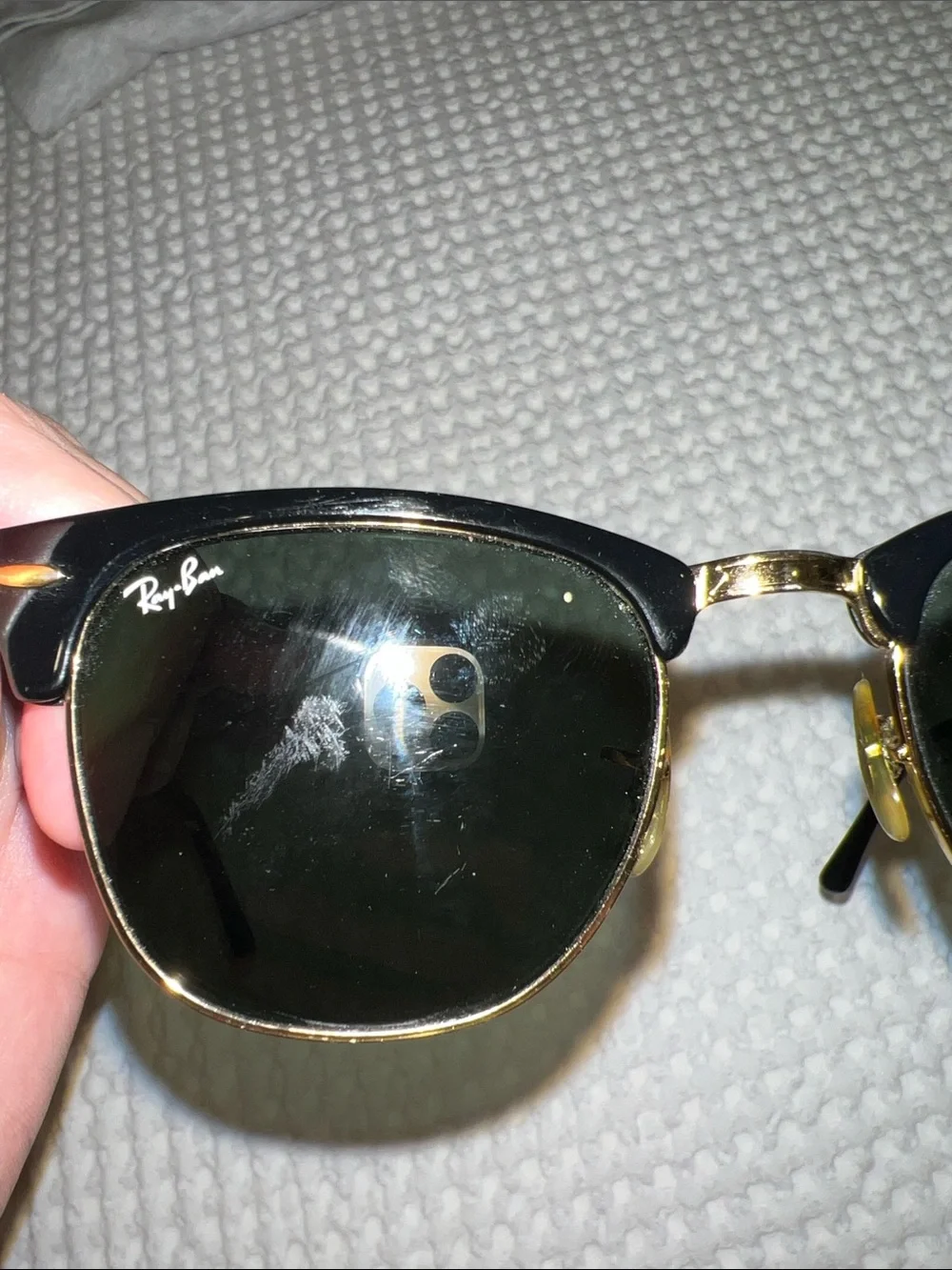 Ray-Ban Clubmaster Black and Gold Sunglasses - Men